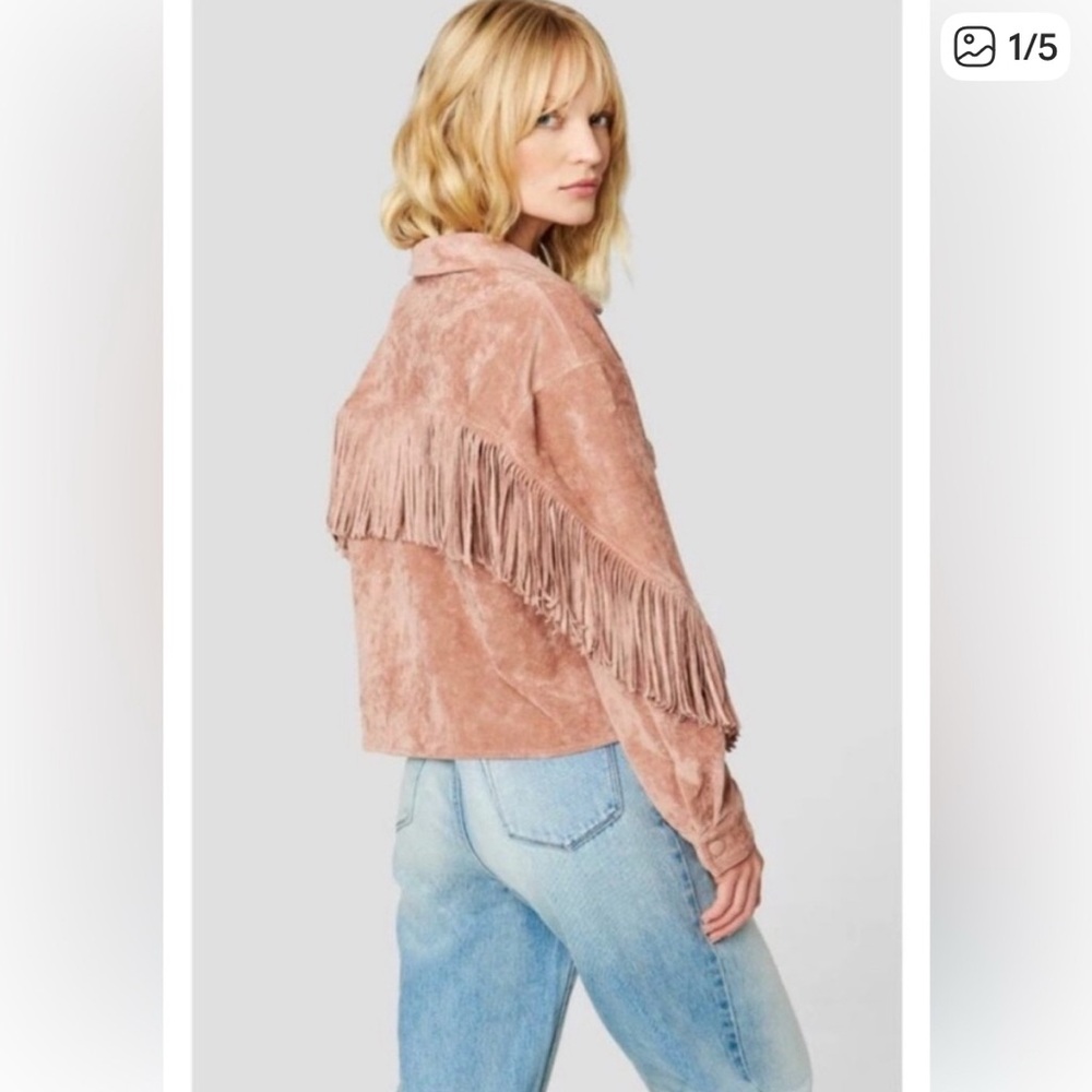 BlankNyc Free People Twist & Shour Vegan Suede Jacket XS